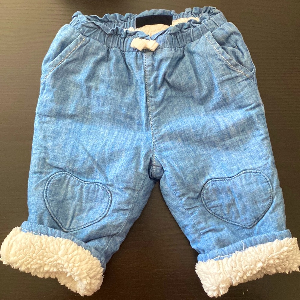 Baby Gap Sherpa-lined Chambray pants